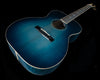Huss & Dalton "Blue Denim" OM Custom, Reclaimed Sitka Spruce, Quilted Maple, Blue Burst - NEW