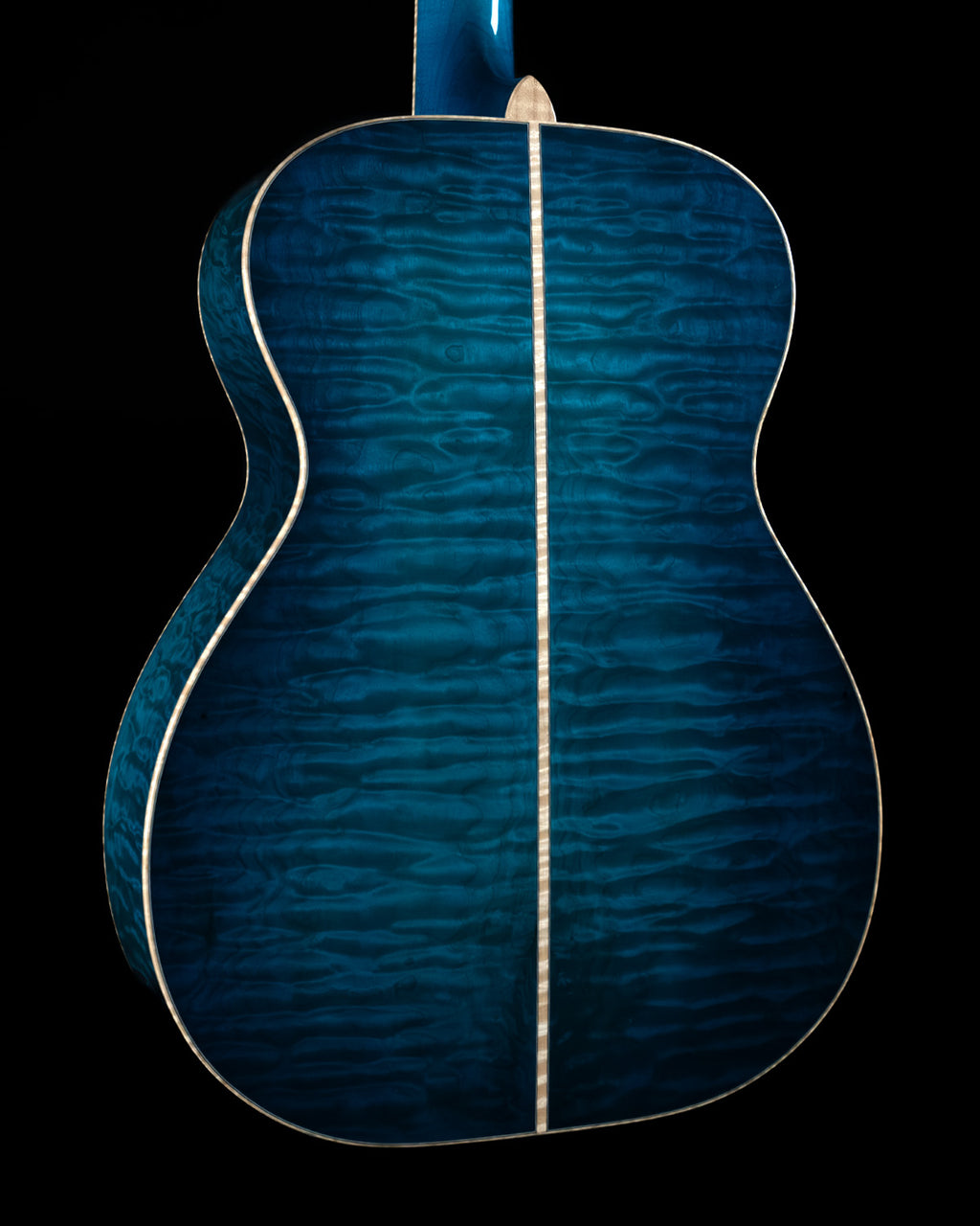 Huss & Dalton "Blue Denim" OM Custom, Reclaimed Sitka Spruce, Quilted Maple, Blue Burst - NEW
