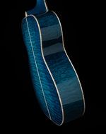 Huss & Dalton "Blue Denim" OM Custom, Reclaimed Sitka Spruce, Quilted Maple, Blue Burst - NEW