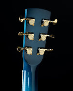Huss & Dalton "Blue Denim" OM Custom, Reclaimed Sitka Spruce, Quilted Maple, Blue Burst - NEW