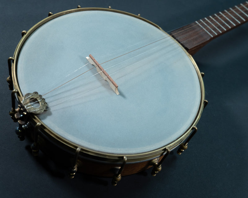 Dogwood 11" Open-Back Banjo, Walnut, Aged Brass Hardware - ON SALE!