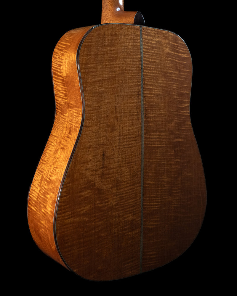 Chad Gillander Dreadnought, Torrefied Adirondack Spruce, Figured Mahogany, Sound port - NEW - SOLD