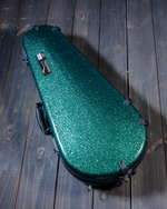 Calton Cases F-Model Mandolin Case, Forest Green Sparkle, Black Interior - NEW