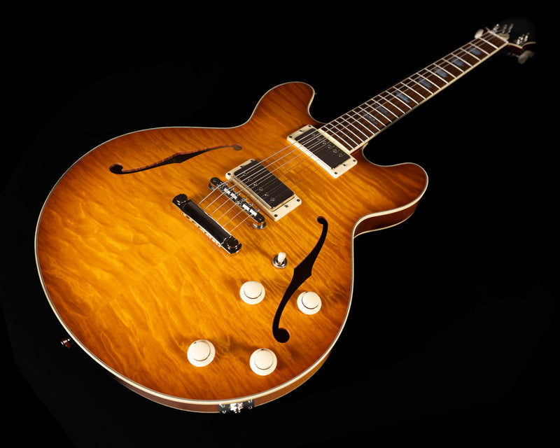 Collings I-35 Deluxe, Premium Quilt Top, ThroBak Pickups, Full Body Iced Tea Burst - NEW