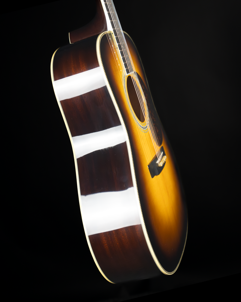 2007 MJ Franks Sunburst Dreadnought, Short Scale, Adirondack Spruce, Mahogany - USED