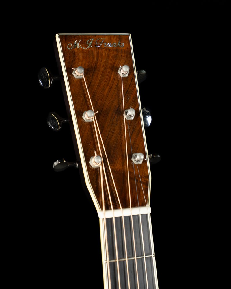 2007 MJ Franks Sunburst Dreadnought, Short Scale, Adirondack Spruce, Mahogany - USED