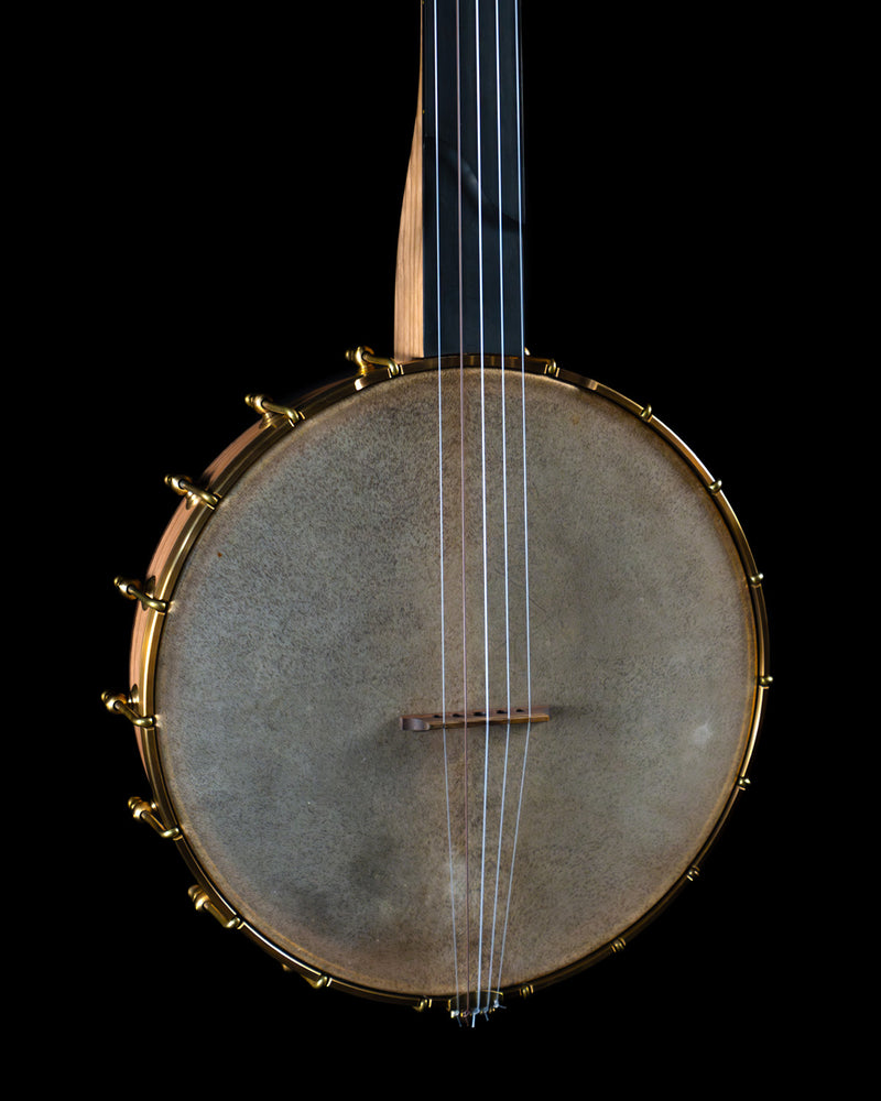Pisgah 12" Custom Fretless Banjo, Cherry Rim, Skin Head - NEW