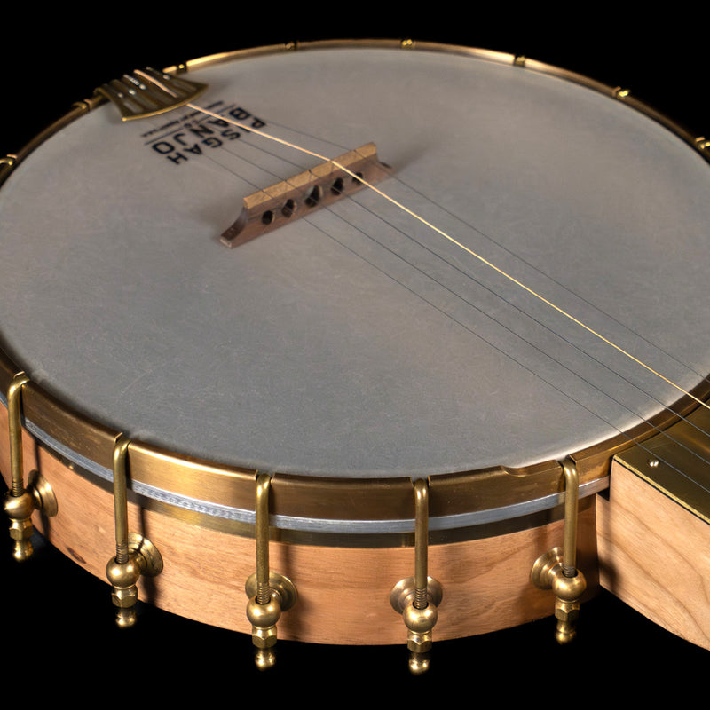 Pisgah Custom 11" Open Back Banjo, Cherry, White Laydie Tone Ring - NEW