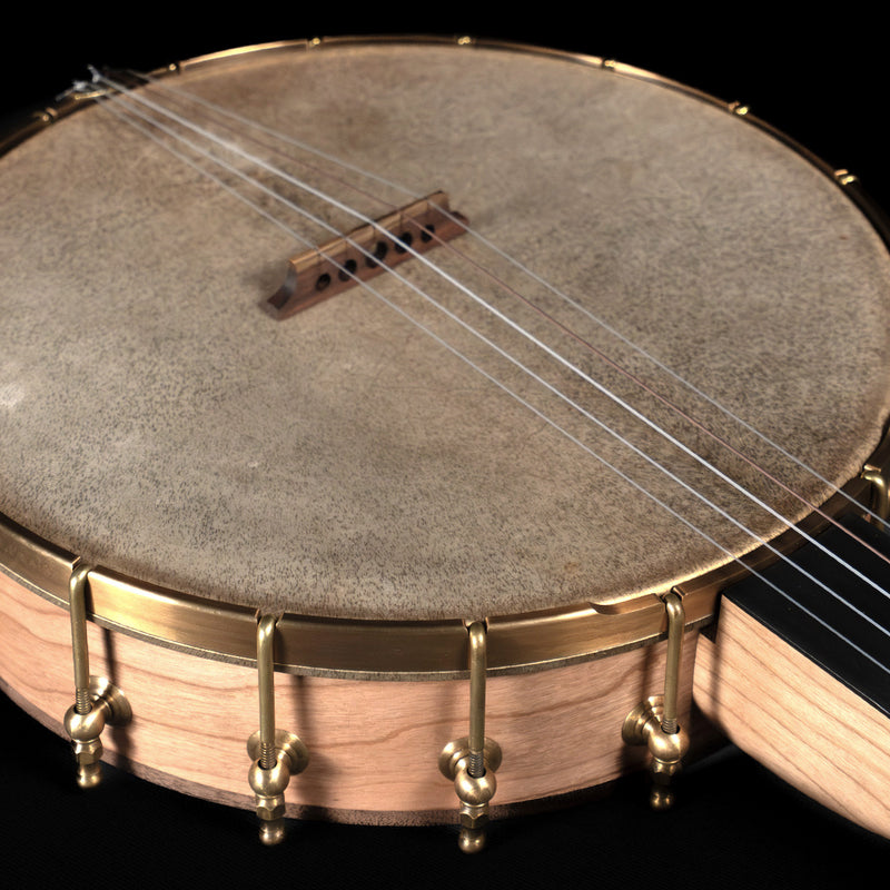 Pisgah 12" Custom Fretless Banjo, Cherry Rim, Skin Head - NEW