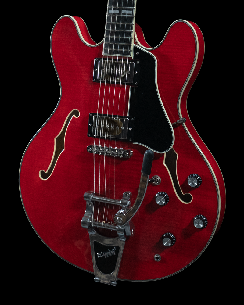 Eastman T486B-RD Thinline, Maple, Seymour Duncan Pickups, Bigsby, Red Finish - NEW