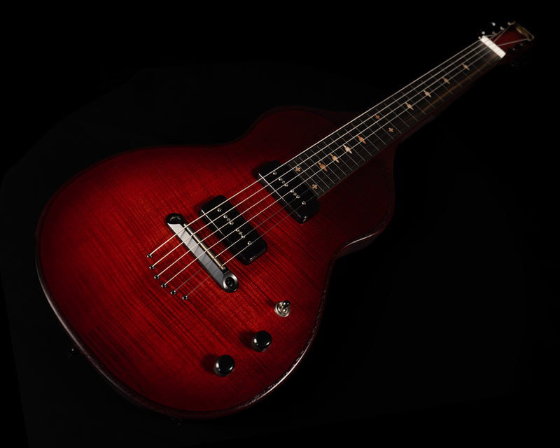 Beard Trailhead Lap Steel, Two-Tone Cherry, Flamed Maple, Lollar P90s - NEW