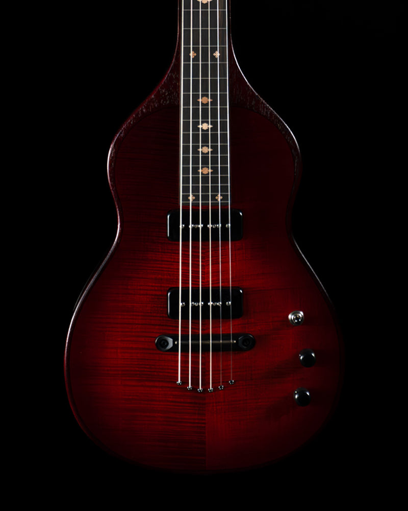 Beard Trailhead Lap Steel, Two-Tone Cherry, Flamed Maple, Lollar P90s - NEW