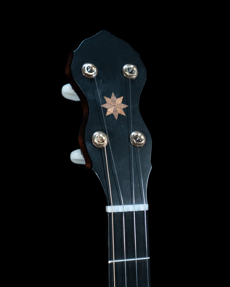 Pisgah custom Tubaphone 12" Open Back Banjo, Stained Curly Maple, Skin Head, Eclipse Bridge - NEW - SOLD