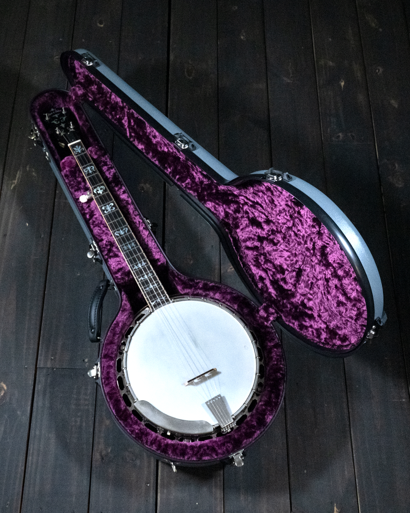 Calton Resonator/Bluegrass Banjo Case, Grey, Purple Interior