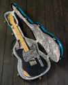 Calton Stratocaster and Telecaster Case, Teal Granite, Silver Interior - NEW - SOLD