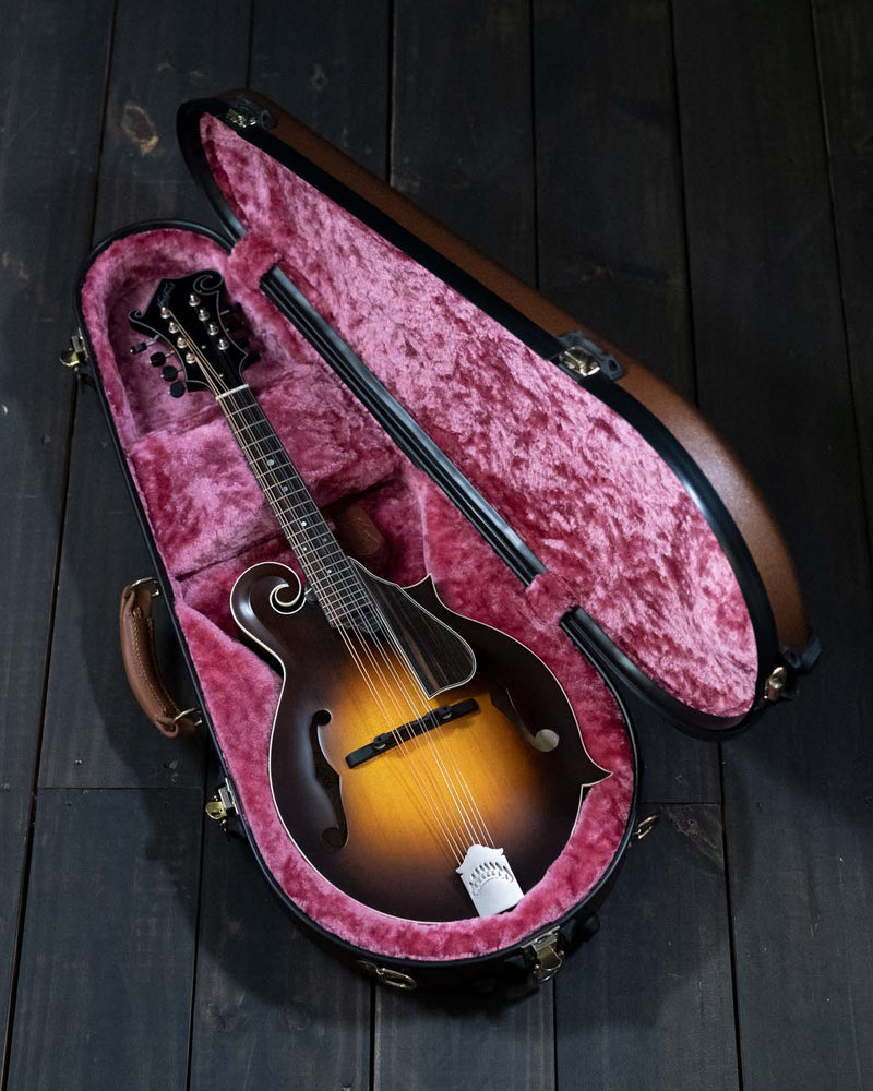 Calton Cases Gibson Signature Mandolin Case, F or A Model, Brown, Pink Interior - NEW - SOLD