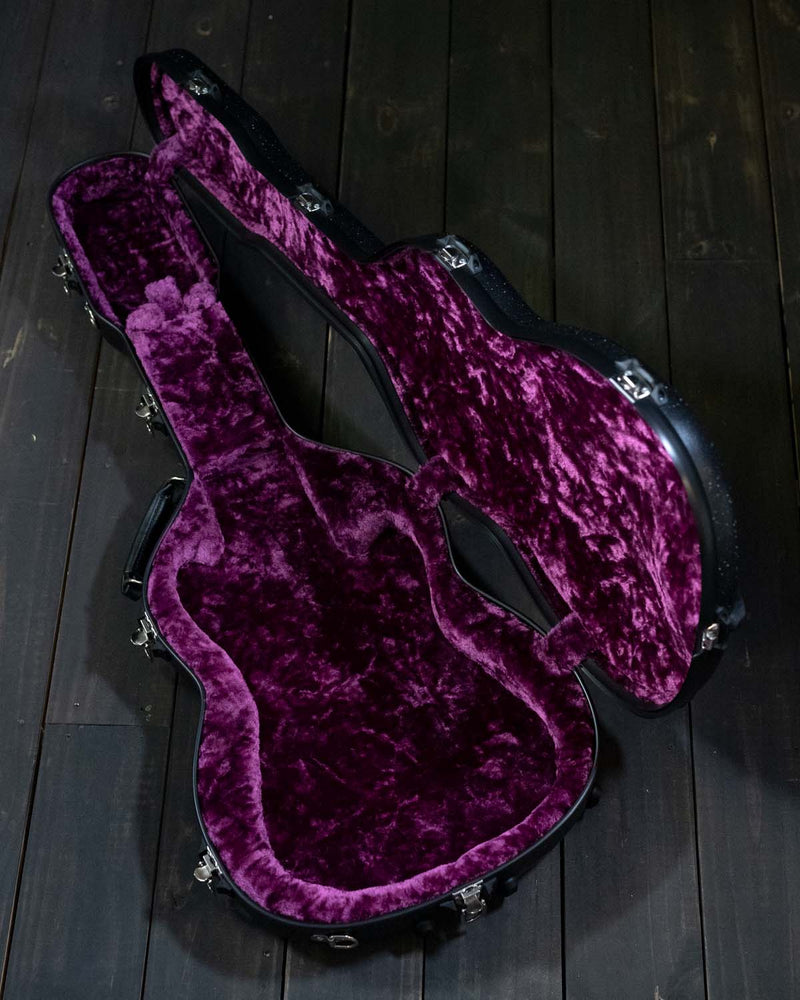 Calton Cases Stratocaster or Telecaster Case, Black Granite, Purple Interior - NEW - SOLD