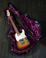 Calton Cases Stratocaster or Telecaster Case, Black Granite, Purple Interior - NEW - SOLD