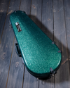 Calton Cases F-Model Mandolin Case, Forest Green Sparkle, Black Interior