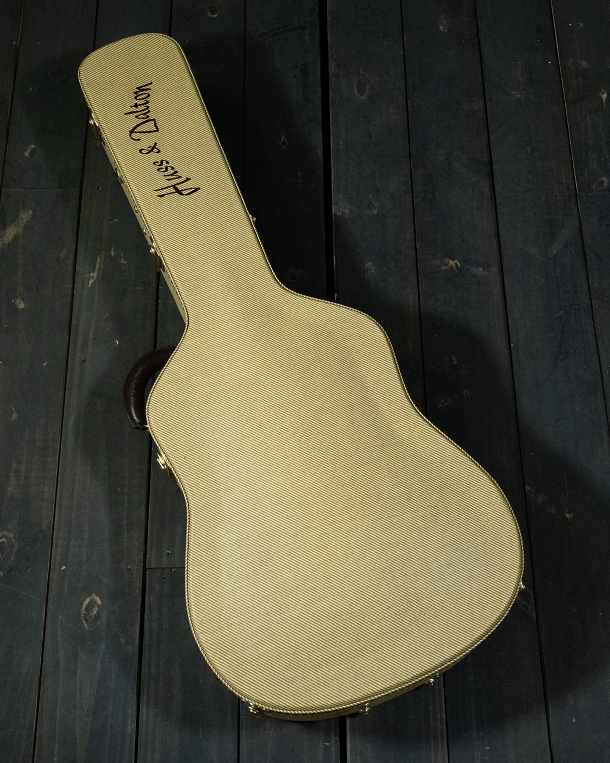 TKL 5 Ply Dreadnought Case Huss Dalton Tweed Style Brown Interior NOS