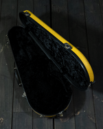 Calton Mandolin Case, Fits F or A Style, Yellow Granite, Black Interior - NEW