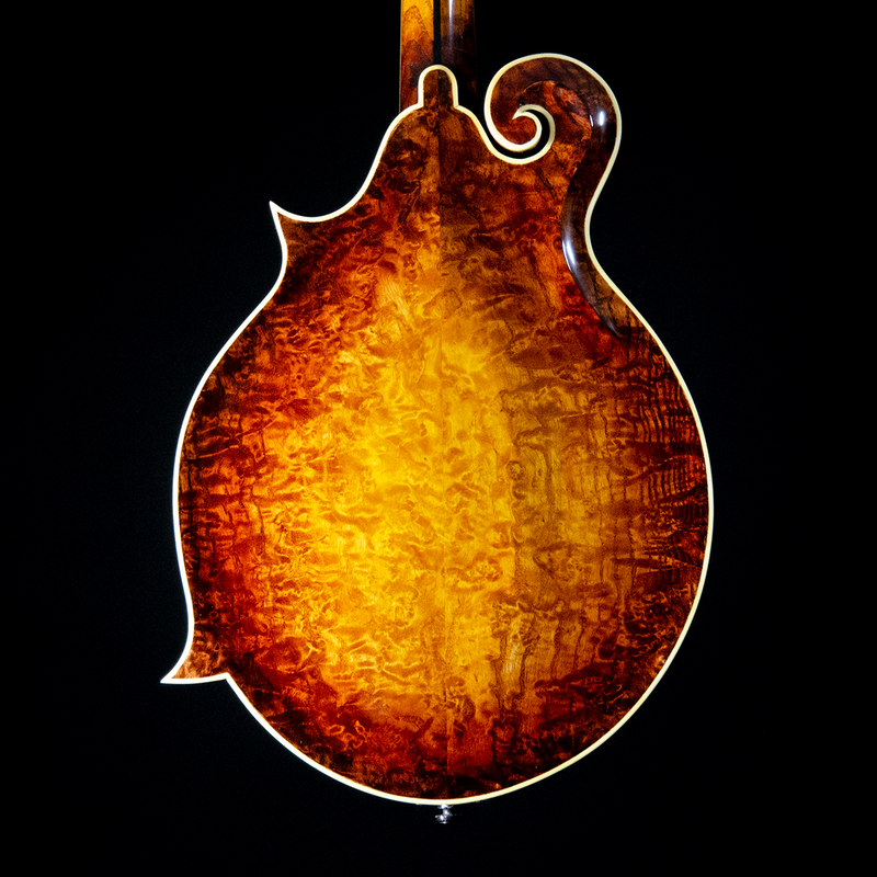 Tom McGill F-Model Mandolin, Burled Ash, Red Spruce, Varnish - SOLD