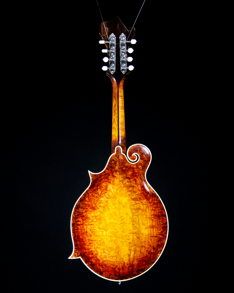 Tom McGill F-Model Mandolin, Burled Ash, Red Spruce, Varnish - SOLD