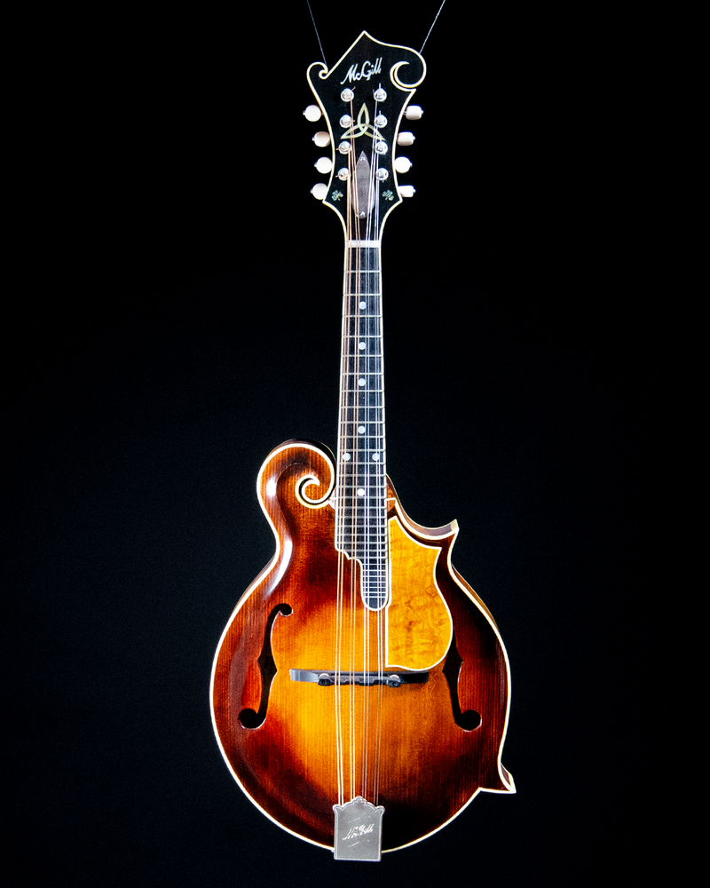 Tom McGill F-Model Mandolin, Burled Ash, Red Spruce, Varnish - SOLD