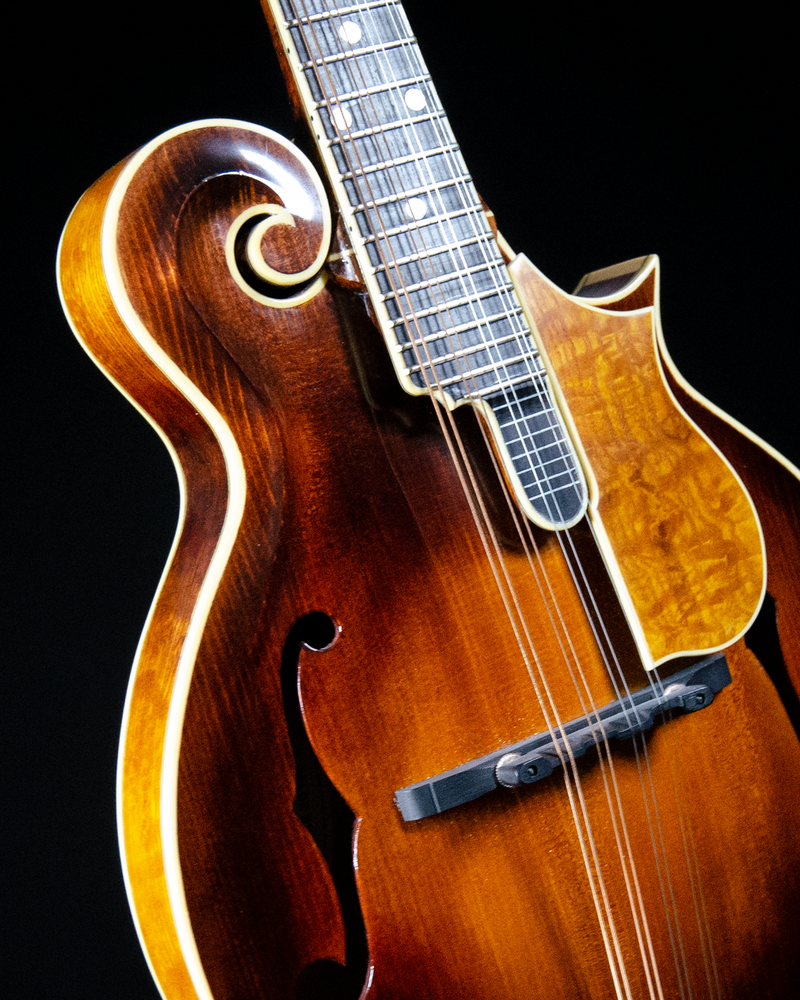 Tom McGill F-Model Mandolin, Burled Ash, Red Spruce, Varnish - SOLD