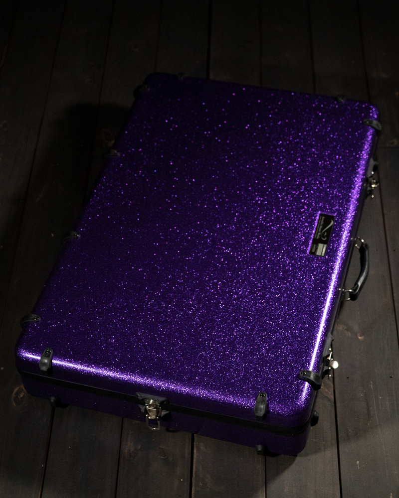 Calton Cases "The Deuce" Mandolin/Fiddle Case, Purple Sparkle, Purple Interior - NOS
