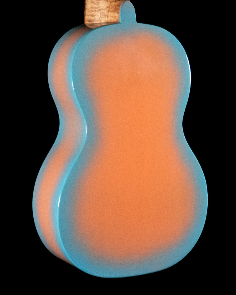 2015 Pohaku "Orange & Aqua" Soprano Ukulele, Solid Fir Body, Torrefied Maple Neck - USED - SOLD